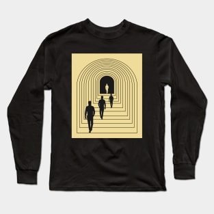 Retro Mid Century Bauhaus Long Sleeve T-Shirt